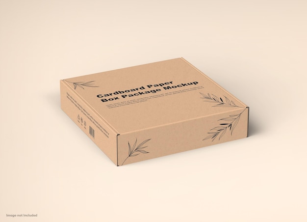 Quadratische kartonverpackung mockup