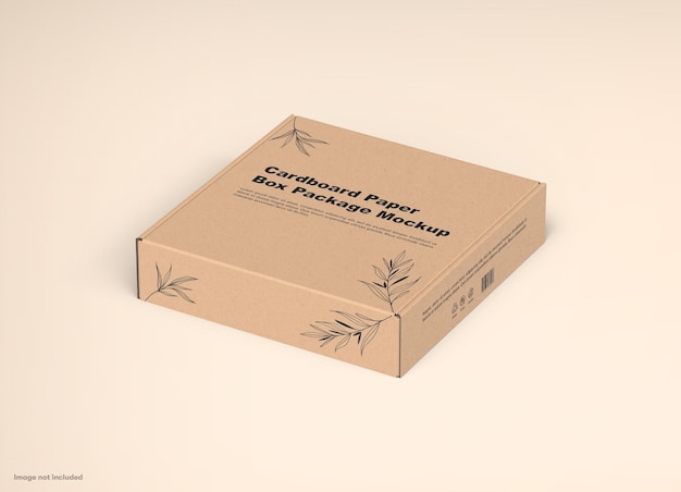 Quadratische Kartonverpackung Mockup