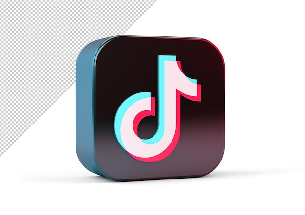 Quadratischer Umschlag mit TikTok-Symbol und runden Kanten
