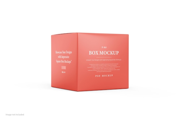Quadratisches Box-Branding-Mockup
