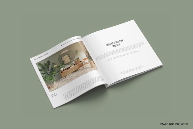 Quadratisches Magazin mocku