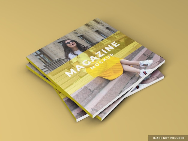 Quadratisches Magazinmodelldesign