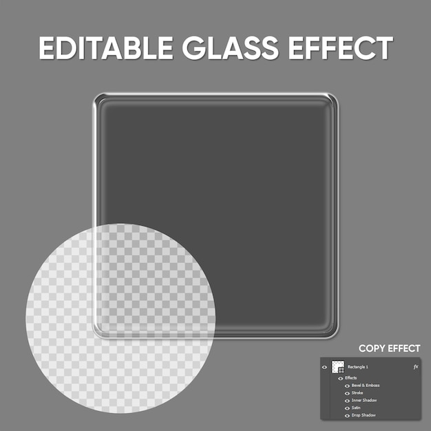 Quadrato di effetto di vetro modificabile