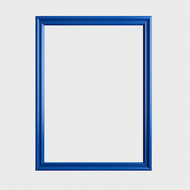 Quadro azul sobre fundo branco com borda branca