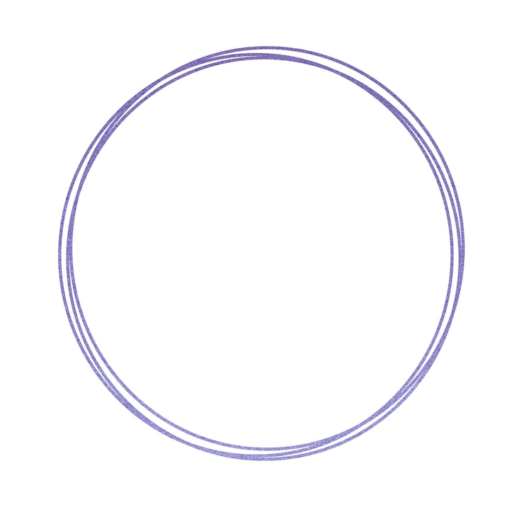 PSD quadro circular isolado em ilustração de fundo branco