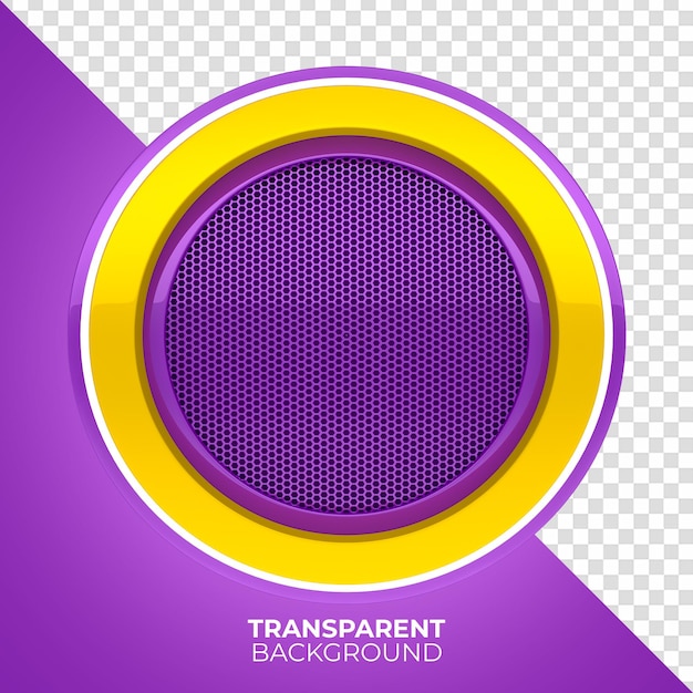 Quadro circular roxo 3D