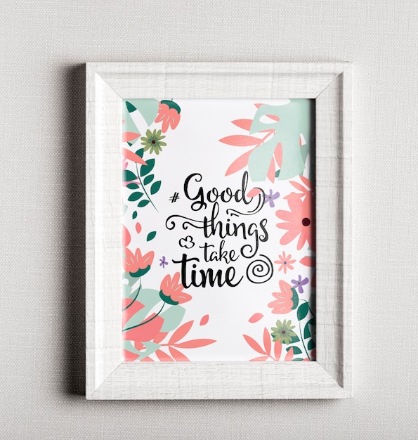 Quadro com colorido citação motivacional