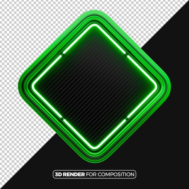 Quadro com verde néon para composição