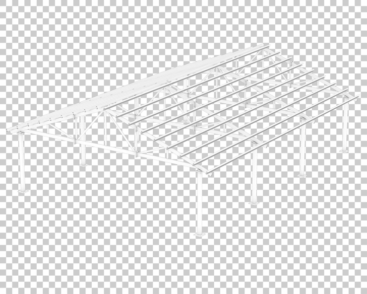 PSD quadro de armazém isolado na ilustração de renderização 3d de fundo transparente