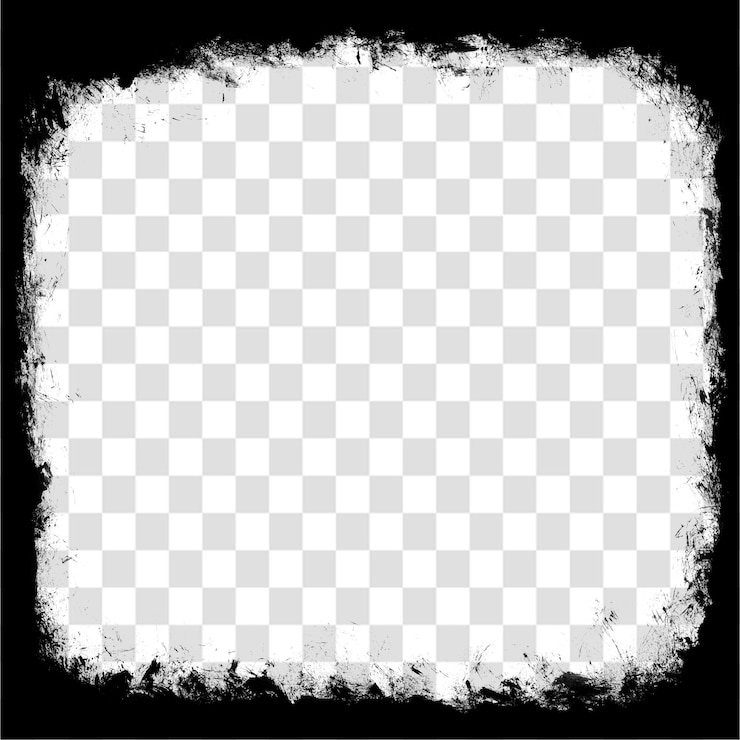 PSD quadro de borda vintage com textura grunge para uso de layout isolado em um fundo transparente