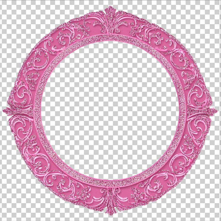 PSD quadro de círculo ornamentado rosa
