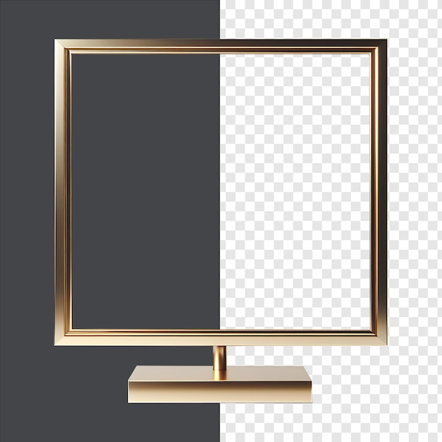 Quadro de foto dourado moderno psd