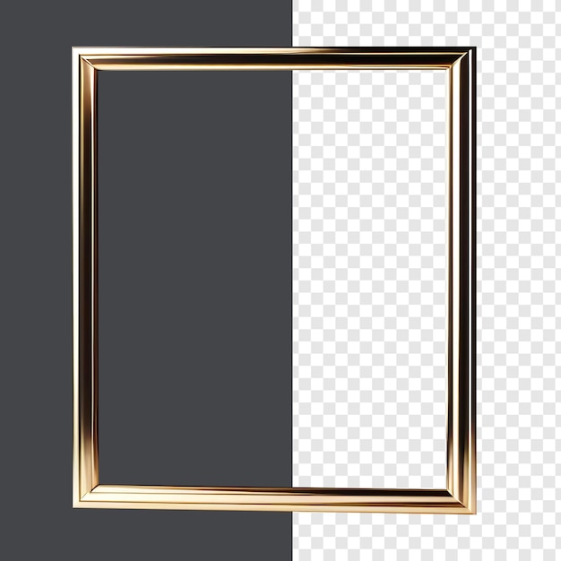 PSD quadro de foto dourado psd