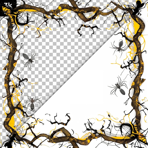 Quadro de halloween isolado em fundo transparente