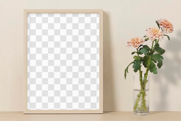 Quadro de imagem png maquete de decoração interior de casa feminina