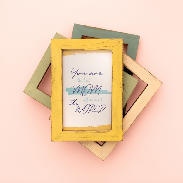 Quadro de maquete de dia das mães
