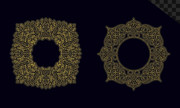 Quadro de ornamento de luxo em fundo transparente