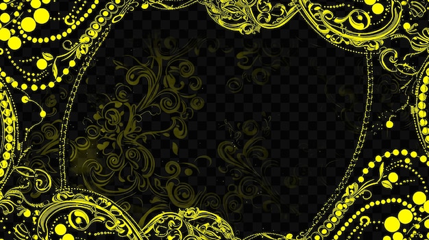 PSD quadro dourado ornamentado cercado por cordas de pérola e filigrana psd texture border art design collage