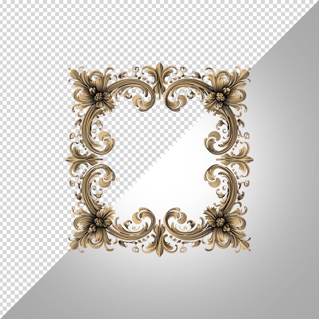 PSD quadro dourado png