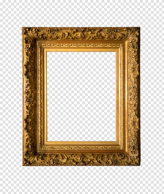 Quadro em ouro branco isolado sobre fundo transparente Vertical