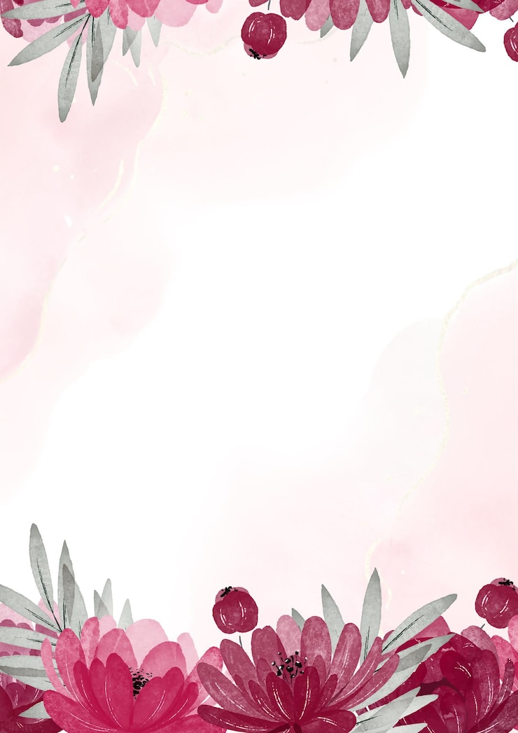 PSD quadro floral a aquarela para convites e saudações