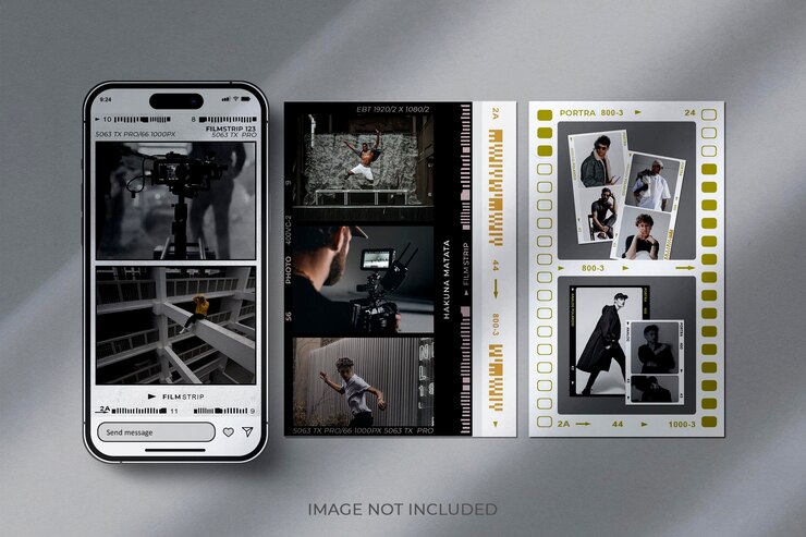 Quadro fotografico con mockup per smartphone