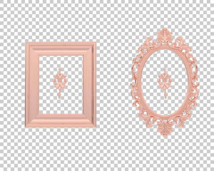 PSD quadro isolado em fundo transparente ilustração de renderização 3d