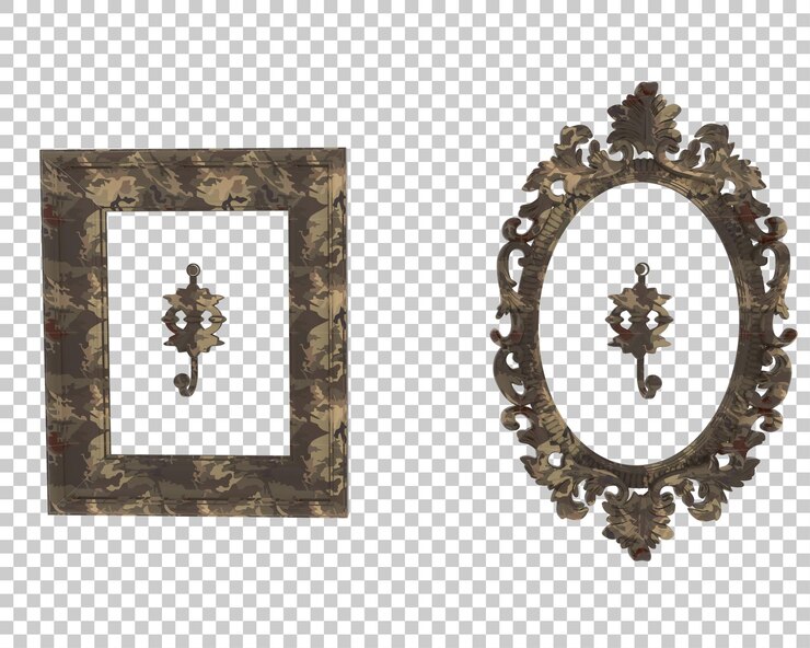 PSD quadro isolado em fundo transparente ilustração de renderização 3d