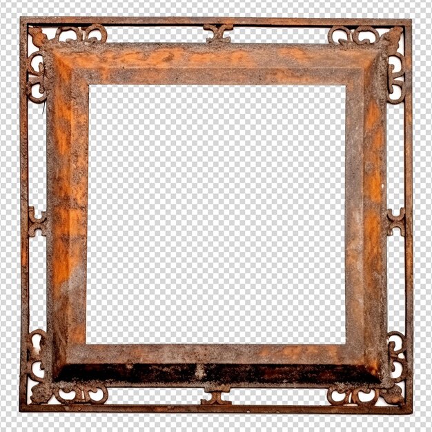 PSD quadro metálico isolado em fundo transparente png