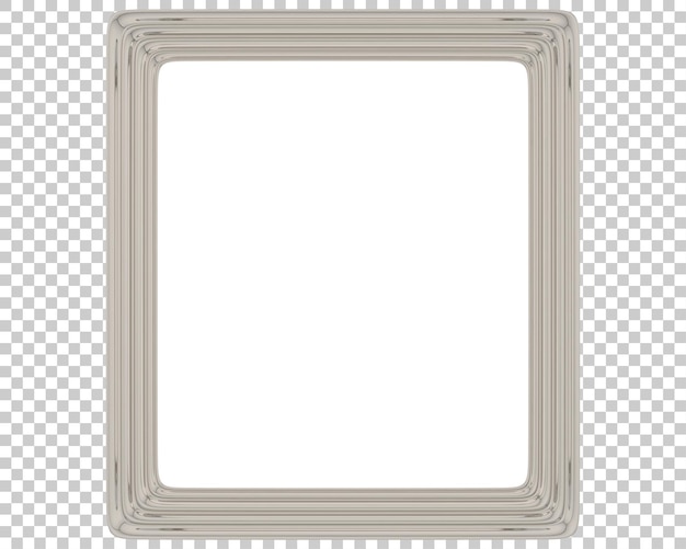 Quadro na ilustração de renderização 3d de fundo transparente