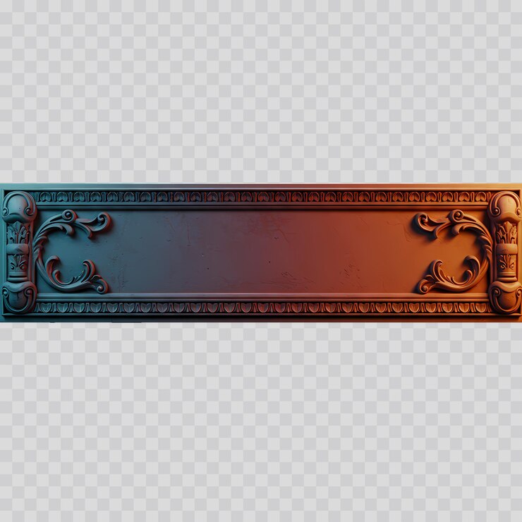PSD quadro ornamentado com gradiente