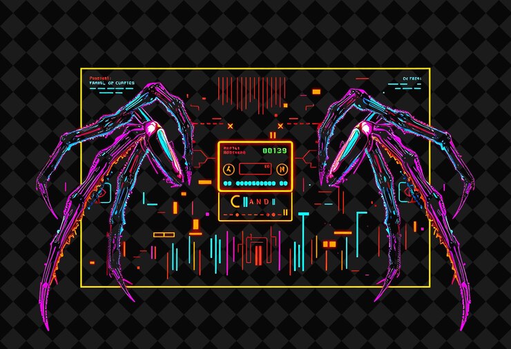 PSD quadro pixelado em fundo preto, cheio de decoração de jogo de quadro de pixel vívido e altamente isolado