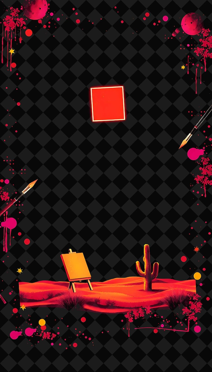 PSD quadro pixelato su sfondo nero scintillante con decorazione di gioco pixelata vivace e altamente isolata