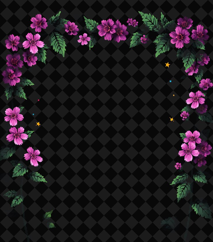 PSD quadro pixelato su sfondo nero scintillante con decorazione di gioco pixelata vivace e altamente isolata