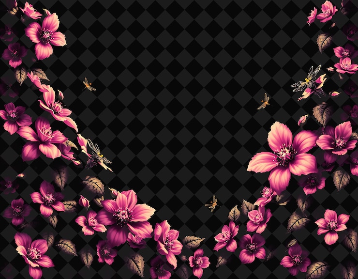 PSD quadro pixelato su sfondo nero scintillante con decorazione di gioco pixelata vivace e altamente isolata