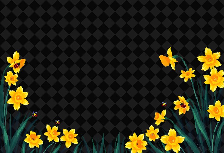 PSD quadro pixelato su sfondo nero scintillante con decorazione di gioco pixelata vivace e altamente isolata