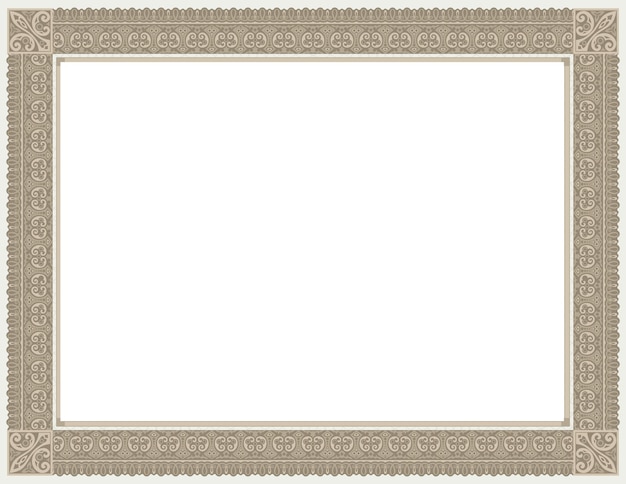Quadro retangular castanho Papel Ideia Certificado verde Modelo Certificado castanho branco Modelo de certificado