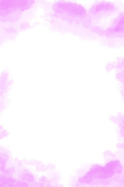 Quadro vertical com nuvens fofinhas cor-de-rosa Template de ilustração para web e impressão