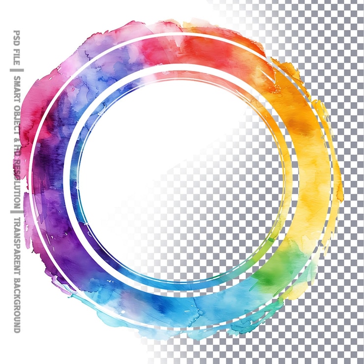 PSD quadros de aquarela