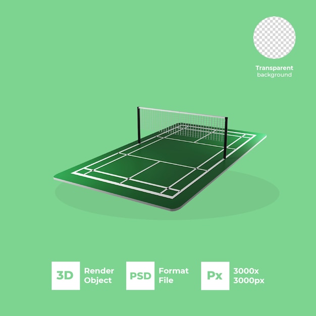 Quarto de badminton 3D