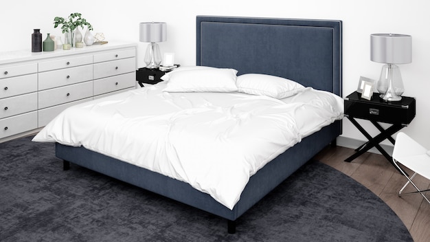 Quarto ou quarto de hotel elegante com móveis clássicos