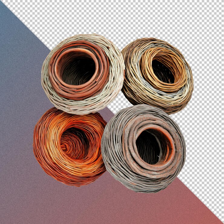 PSD quatre bobines de fil tordu