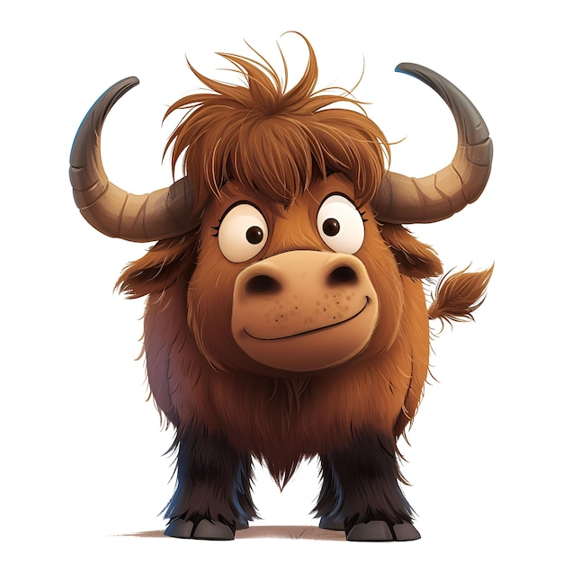 Qué bonito clipart de yak en png