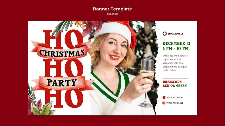 PSD que votre noël soit bannière lumineuse et joyeuse