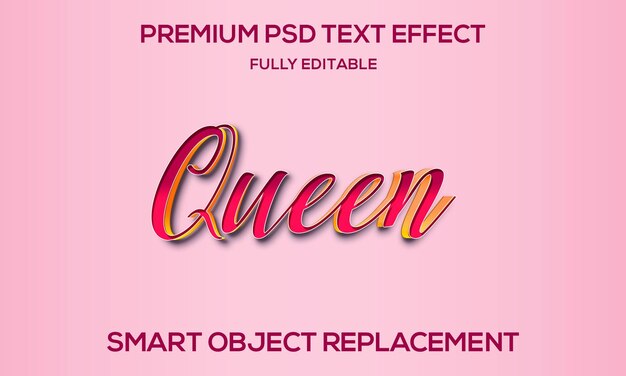 Queen 3d editierbarer texteffekt