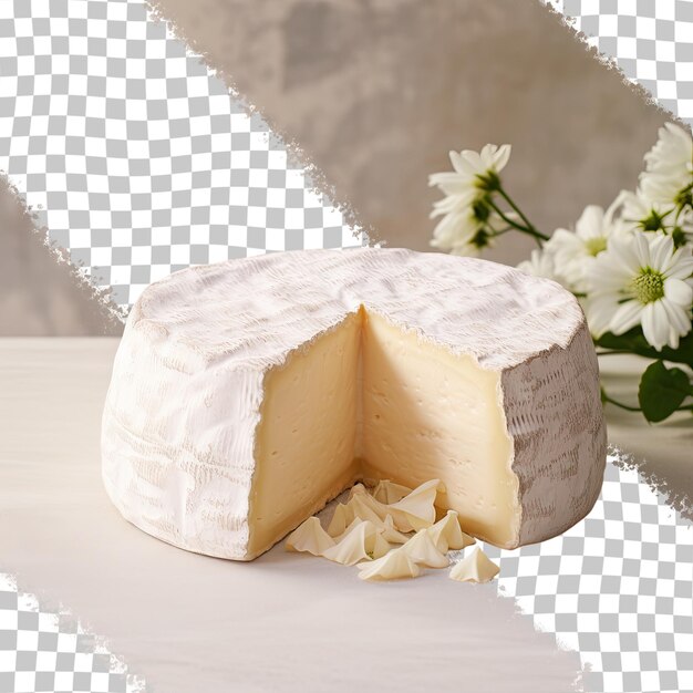 PSD queijo com casca branca em mármore