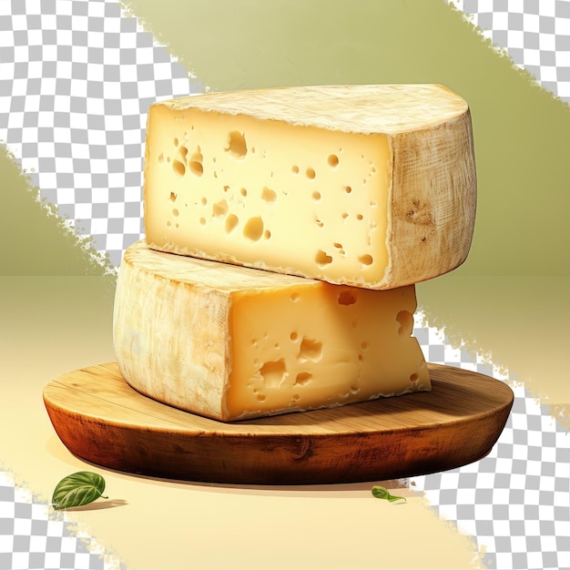 PSD queijo francês chamado cantal contra um fundo transparente