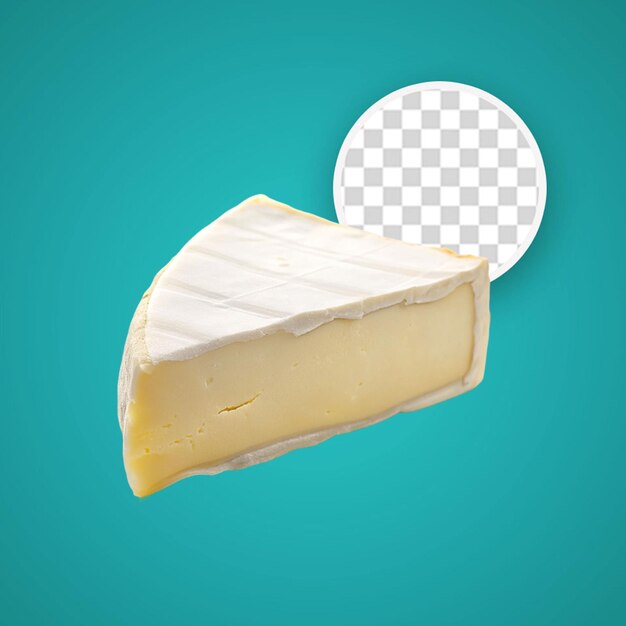 PSD queijo neufchatel isolado sobre fundo transparente