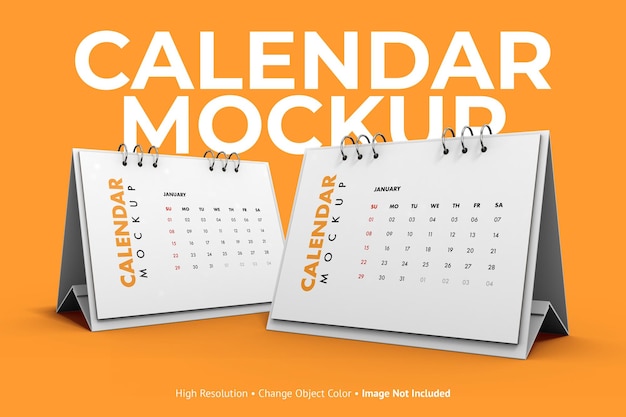 Querformat tischkalender mockup