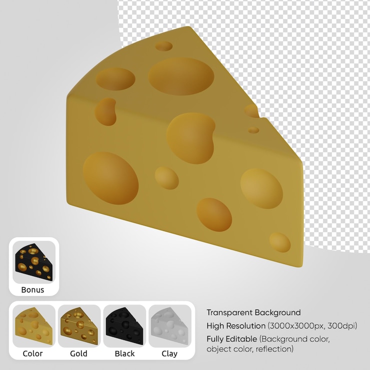 PSD queso 3d